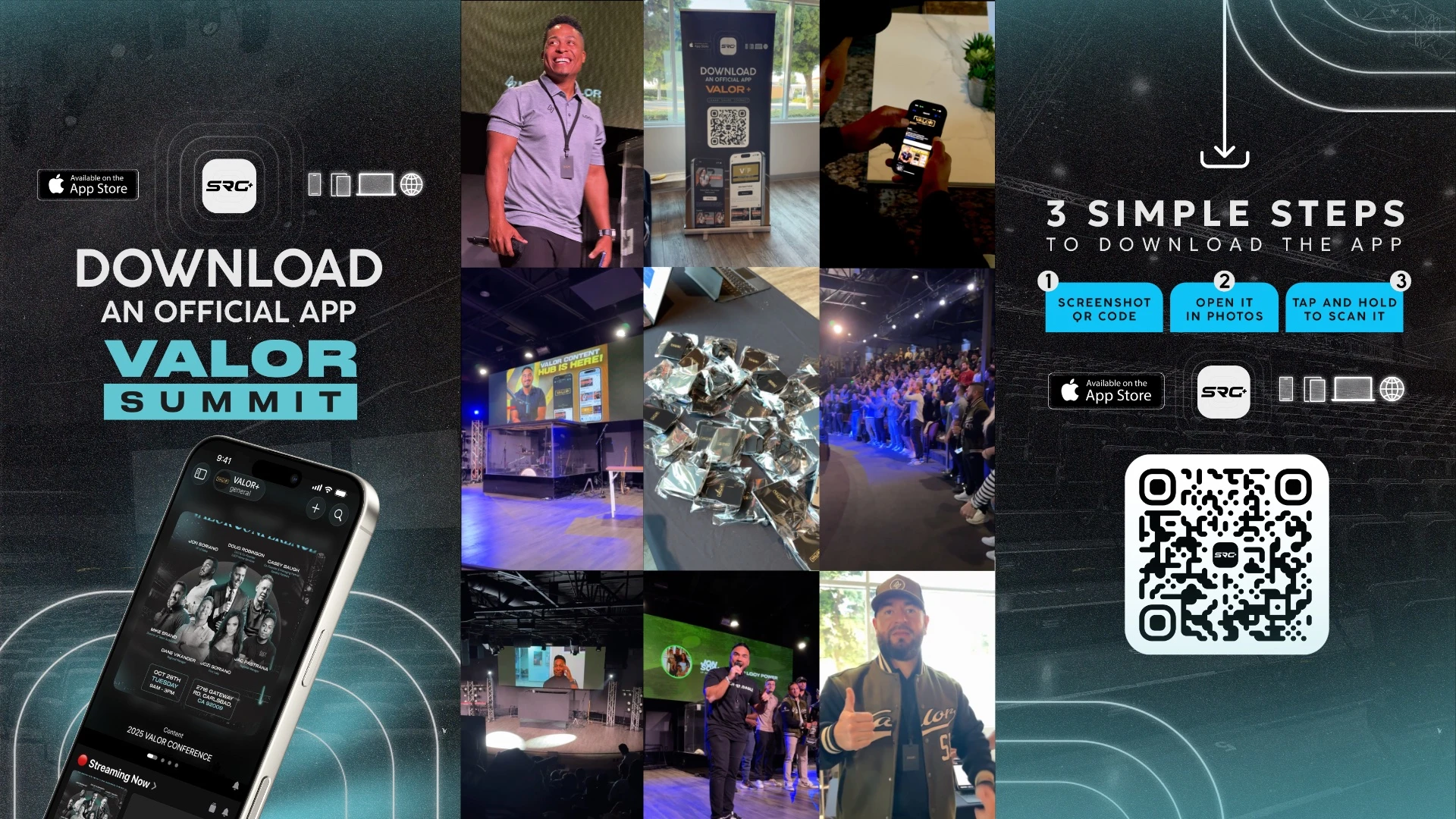 Serge Creator presenting the SRG+ demo on stage at VALOR CON in San Diego